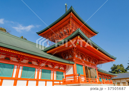 信州の神社仏閣 善光寺雲上殿 長野県長野市の写真素材