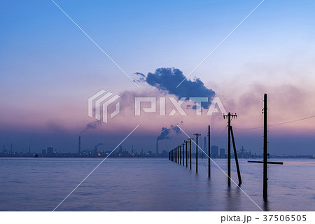 千葉県　江川海岸の夕暮れ 37506505