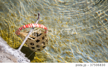Egg in the basket are boiled in hot springs Egg in the basket are boiled in hot springs 37506830