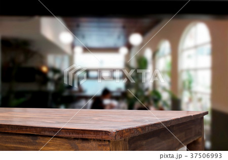 Empty wooden table and room interior decoration background, prod 37506993