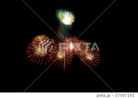 Colored firework with free space for text Colored firework with free space for text 37507191