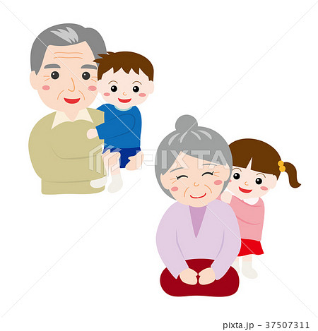 孫とおじいさんとおばあさん 37507311
