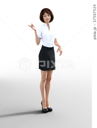 ビジネススーツの女性 perming 3DCG イラスト素材 ビジネススーツの女性 perming 3DCG イラスト素材 37507524