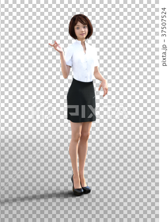 ビジネススーツの女性 perming 3DCG イラスト素材 ビジネススーツの女性 perming 3DCG イラスト素材 37507524
