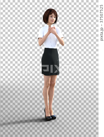 ビジネススーツの女性 perming 3DCG イラスト素材 ビジネススーツの女性 perming 3DCG イラスト素材 37507525