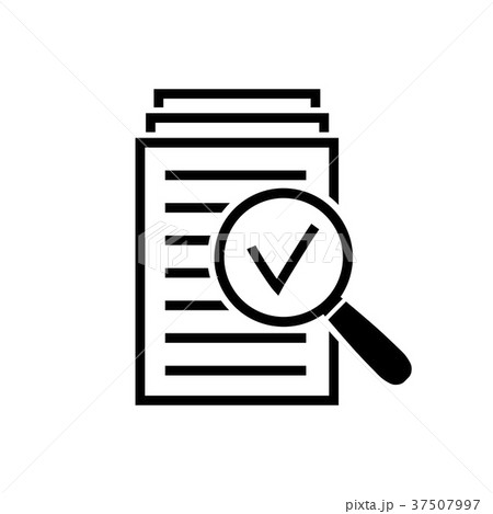 Magnifying glass icon, search documents sign 37507997