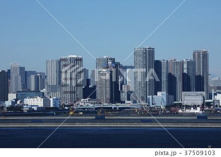 東京港とビル群 東京港とビル群 37509103