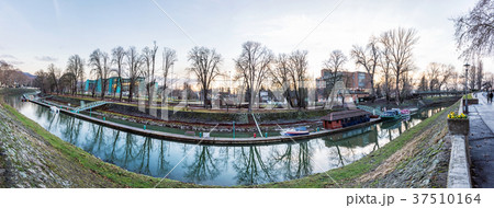 Panoramic photo of waterfront in Esztergom Hungary Panoramic photo of waterfront in Esztergom Hungary 37510164