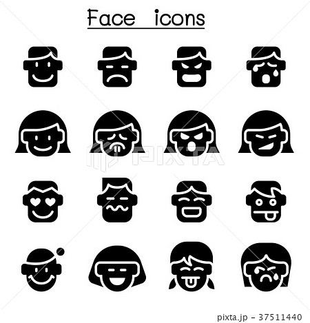 Human Face icon set 37511440