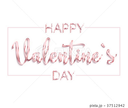 Happy valentines day design card with frame 37512942