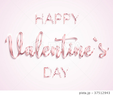 Lettering Happy valentines day design card 37512943