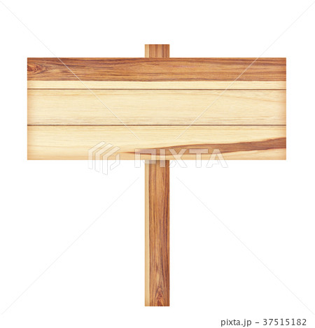 Wooden sign isolated on white background 37515182
