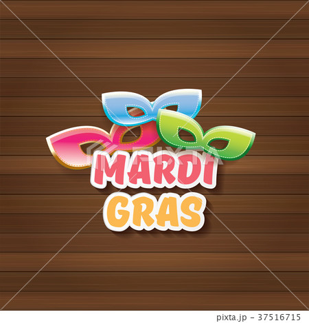 vector new orleans mardi gras carnival label with 37516715