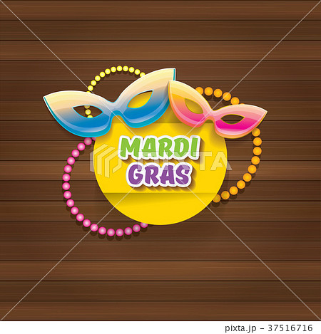 vector new orleans mardi gras carnival label with 37516716