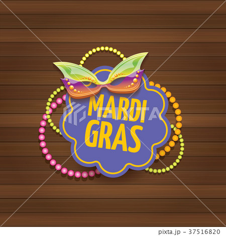 vector new orleans mardi gras carnival label with 37516820