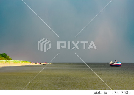 Small blue passenger ship Small blue passenger ship 37517689