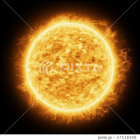 Bright and hot orange sun Bright and hot orange sun 37518206
