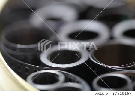 film archive negatives in a round metal can 37519167