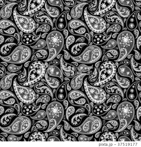 Seamless paisley pattern transparent pattern - Stock Illustration  [84378887] - PIXTA