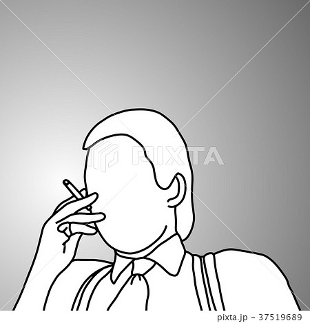close-up businessman smoking cigarette close-up businessman smoking cigarette 37519689