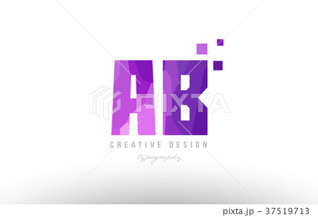 ab a b pink alphabet letter logo with squares 37519713