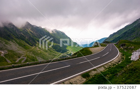 Transfagarasan route in stormy weather condition Transfagarasan route in stormy weather condition 37522087