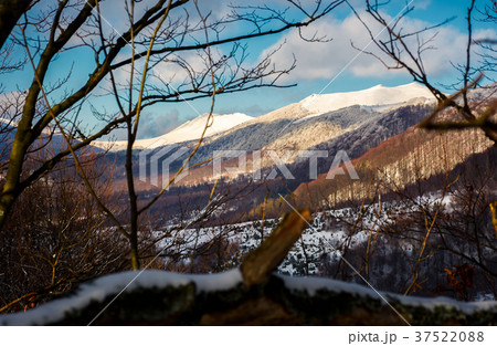 mountain ridge with high snowy tops 37522088