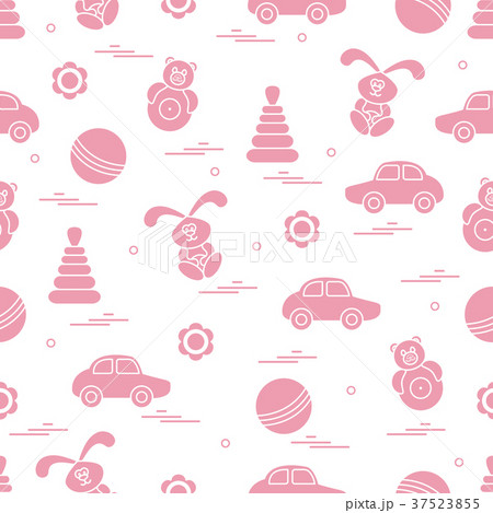 Vector pattern of different toys Vector pattern of different toys 37523855