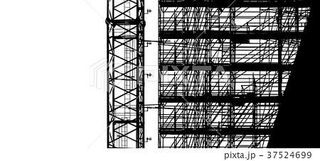 silhouette of scaffolding construction building silhouette of scaffolding construction building 37524699