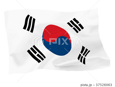 韓国国旗のイラスト素材