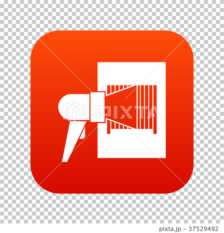 Bar code on cargo icon digital red - Stock Illustration [37529492] - PIXTA