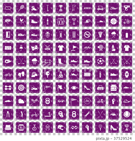 100 sneakers icons set grunge purple 100 sneakers icons set grunge purple 37529524