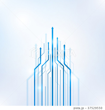 Arrow blue geometric abstract technology 37529550