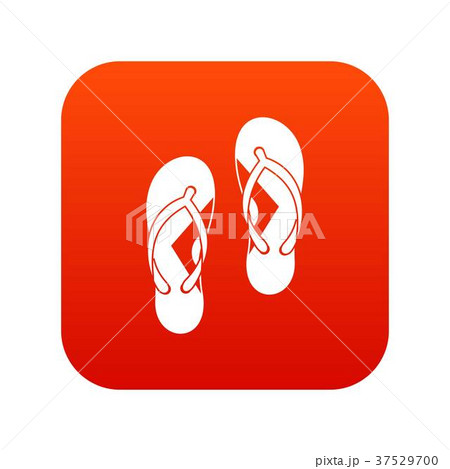 Flip flop sandals icon digital red 37529700