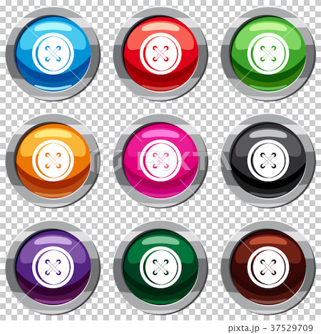 Plastic button set 9 collection - Stock Illustration [37529709] - PIXTA