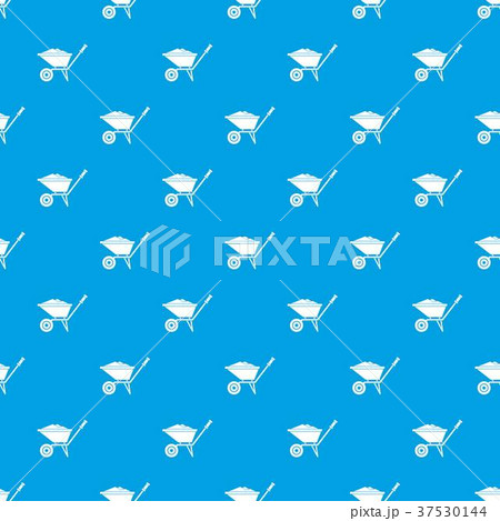 Wheelbarrow pattern seamless blue 37530144