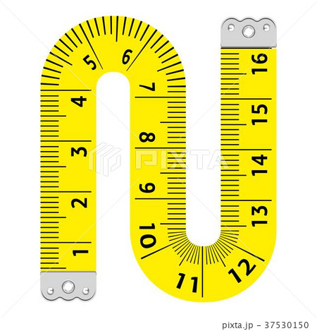 Letter n ruler icon, cartoon style 37530150