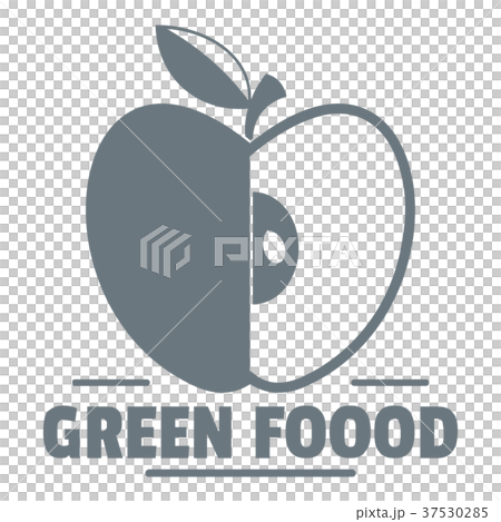 Green food logo, vintage style 37530285