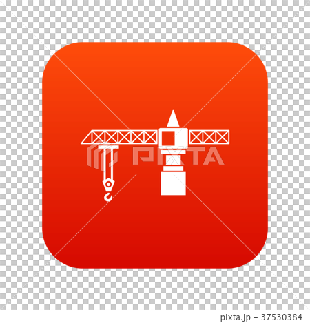 Crane icon digital red - Stock Illustration [37530384] - PIXTA