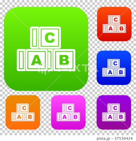 ABC cubes set color collection 37530424