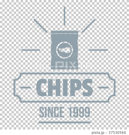 Chips logo, simple gray style Chips logo, simple gray style 37530568