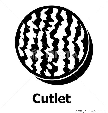 Cutlets icon, simple black style Cutlets icon, simple black style 37530582