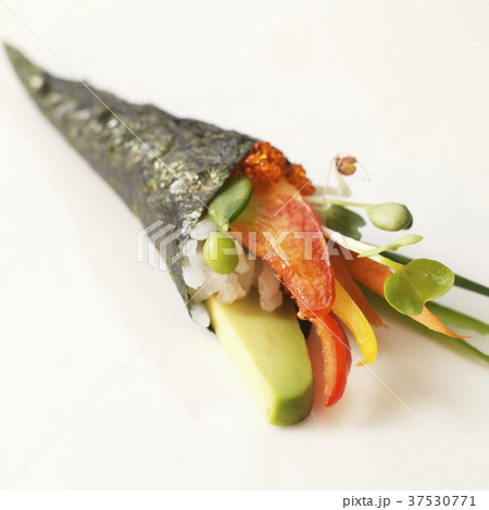 Sushi Cone with Lobster, Avocado and Salmon Roe Sushi Cone with Lobster, Avocado and Salmon Roe 37530771