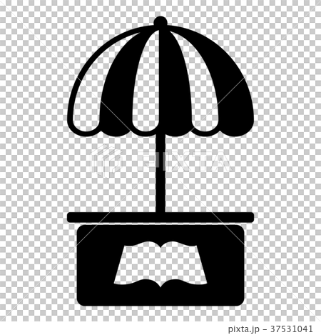 City stall icon, simple black style 37531041