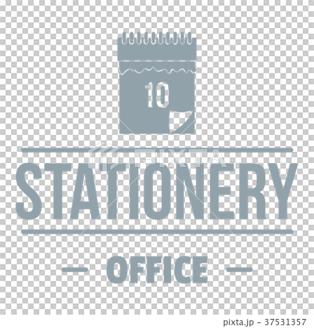 Office stationery logo, simple gray style Office stationery logo, simple gray style 37531357