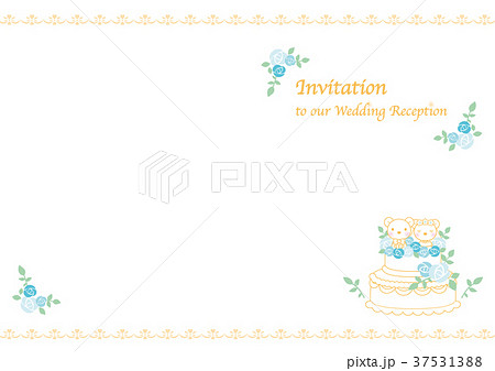 結婚式の招待状 表（クマ）のイラスト素材 [37531388] - PIXTA