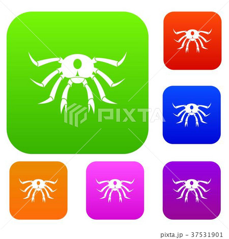 Crab seafood set color collection Crab seafood set color collection 37531901