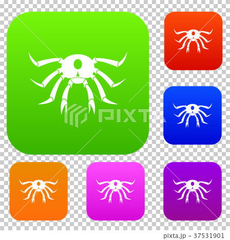 Crab seafood set color collection Crab seafood set color collection 37531901
