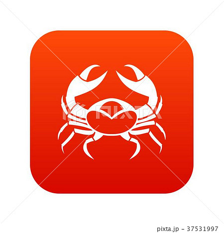 Big crab icon digital red 37531997