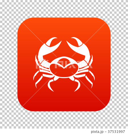 Big crab icon digital red 37531997